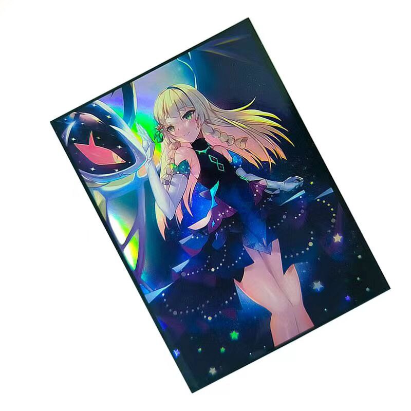 Holographic Disco Anime Card Sleeves Standard Size 60 PCS