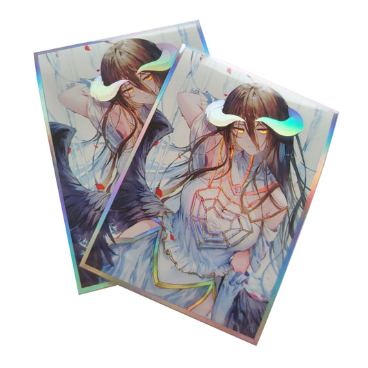 Holographic Albedo Overlord Anime Card Sleeves Standard Size 60 PCS