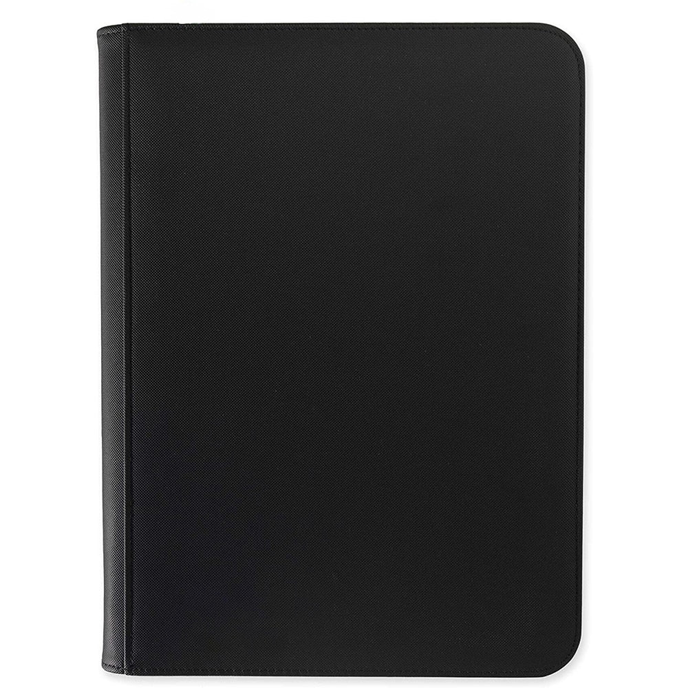 Premium Zip Binder 9 Pocket Trading Card Album Folder - Black