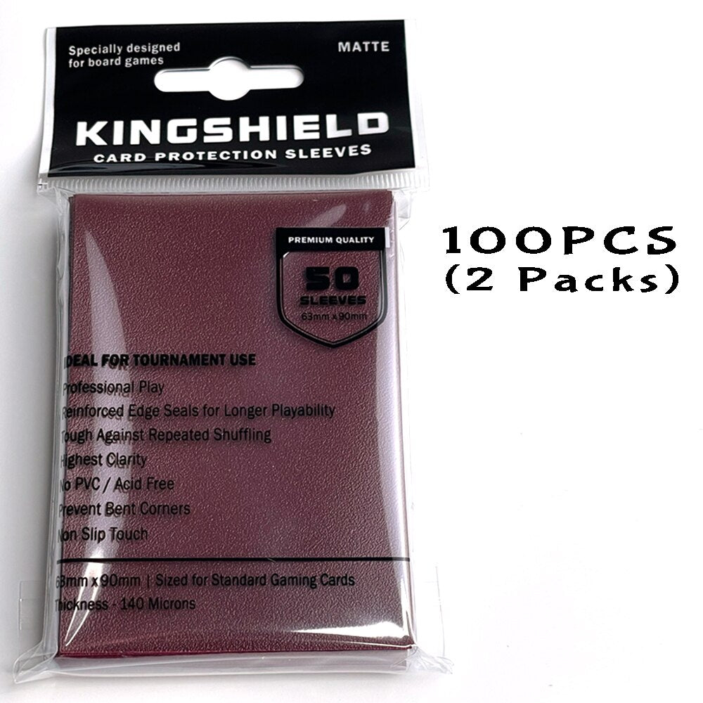 100PCS Small Size Matte Coloured Sleeves 63x90mm (Yu-gi-oh size)